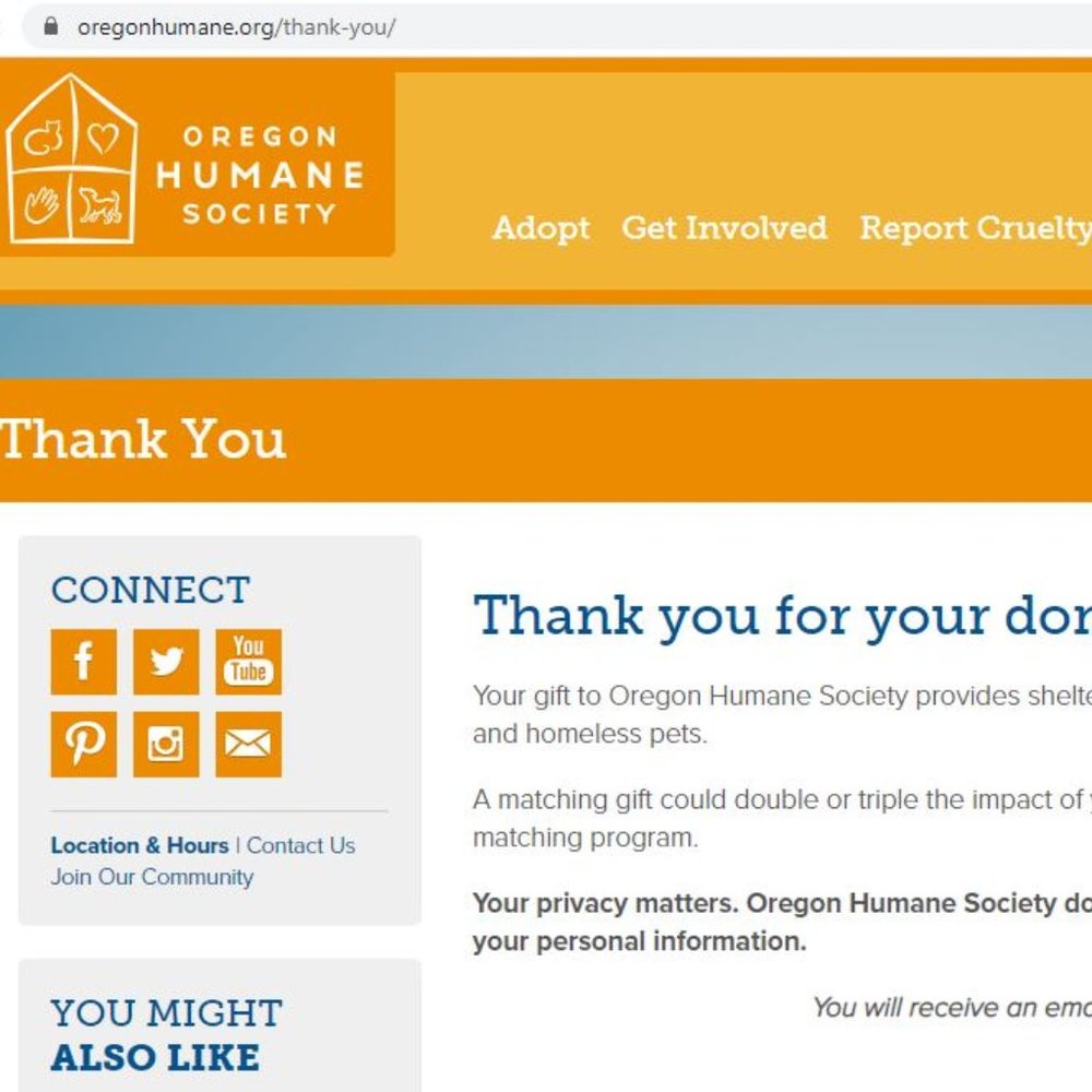 Donation of proceeds for sale of fur scarf